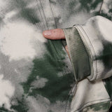 TIE DYE PULLOVER HOODIE - DARK GREEN