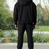 ZIP UP HOODIE - BLACK