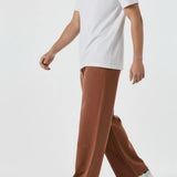 Haze Wide Leg Joggers Relaxed Fit - Brown