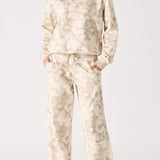 Nola Cloud Tie-Dye Wide Leg Joggers - Beige