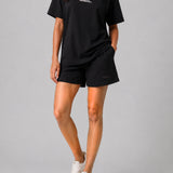 Ember Oversized Stretch T-shirt - Black