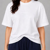 Olive Oversized T-shirt - White