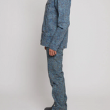 Verdant Speckled Denim Jacket With Four Pockets - Grey