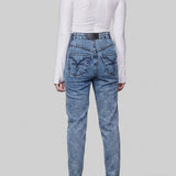 Rhea High Waist Skinny Jeans - Blue Acid Wash
