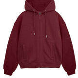 ZIP UP HOODIE - Burgundy