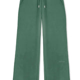 WIDE LEG JOGGERS - DARK GREEN
