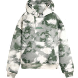 TIE DYE PULLOVER HOODIE - DARK GREEN
