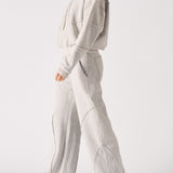 Talia Acid Wash Oversized Hoodie - Grey Washed