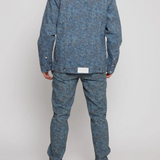 Verdant Speckled Denim Jacket With Four Pockets - Grey