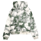 TIE DYE PULLOVER HOODIE - DARK GREEN