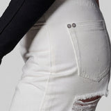 Dune Distressed Tapered Denim Jeans - Off White
