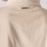 Fjord Cotton And Check Asymmetric Shirt - Beige
