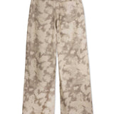 TIE DYE WIDE LEG JOGGER - BEIGE