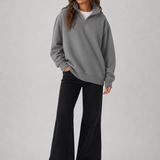 Half-Zip Sweatshirt Grey