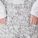 Marble Print High Waisted Relaxed Straight Leg Jeans - Grey