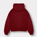 REGULAR ZIP UP HOODIE - Burgundy