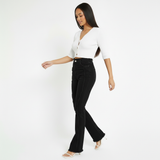 ZEPHYRA Frayed Seam Bootcut Jeans - Black