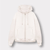 ZIP UP HOODIE - WHITE