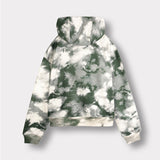 TIE DYE PULLOVER HOODIE - DARK GREEN