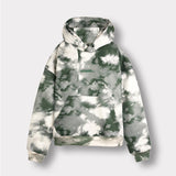 TIE DYE PULLOVER HOODIE - DARK GREEN