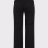 Evora Plus Size High Waisted Straight Leg Ripped Jeans - Black