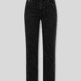 Evora High Rise Slim Straight Leg Jeans - Black