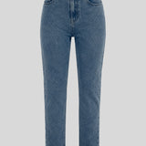 Jorah Stretch Denim High Rise Slim Straight Leg Jeans - Blue