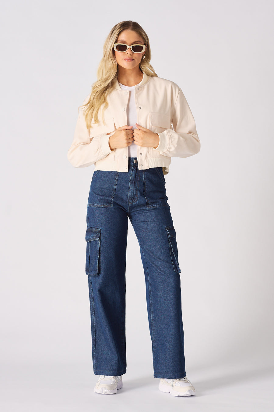 BOMBER JACKET - BEIGE -  Women's Bomber Jackets
