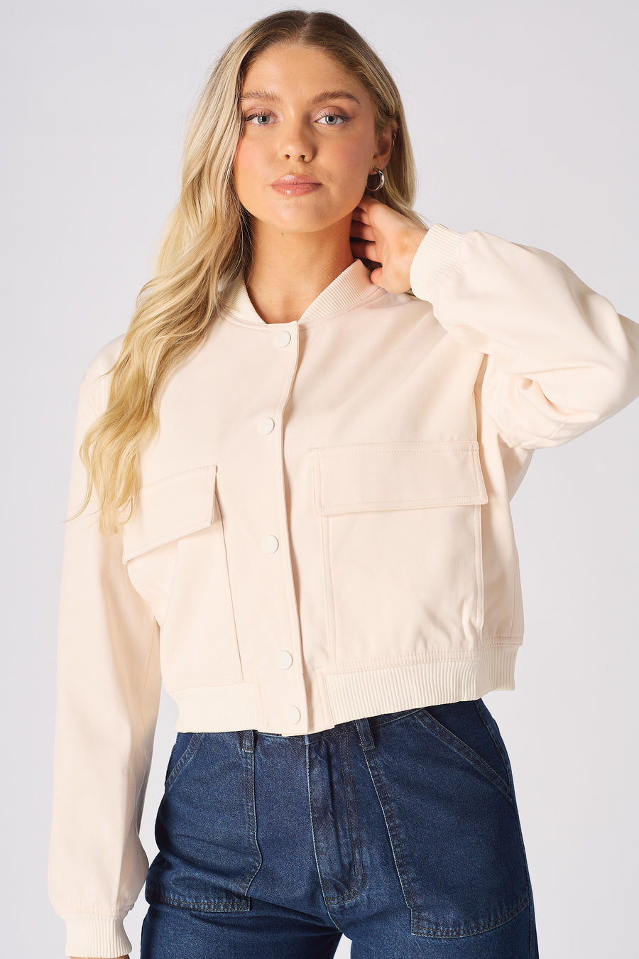 BOMBER JACKET - BEIGE -  Women's Bomber Jackets