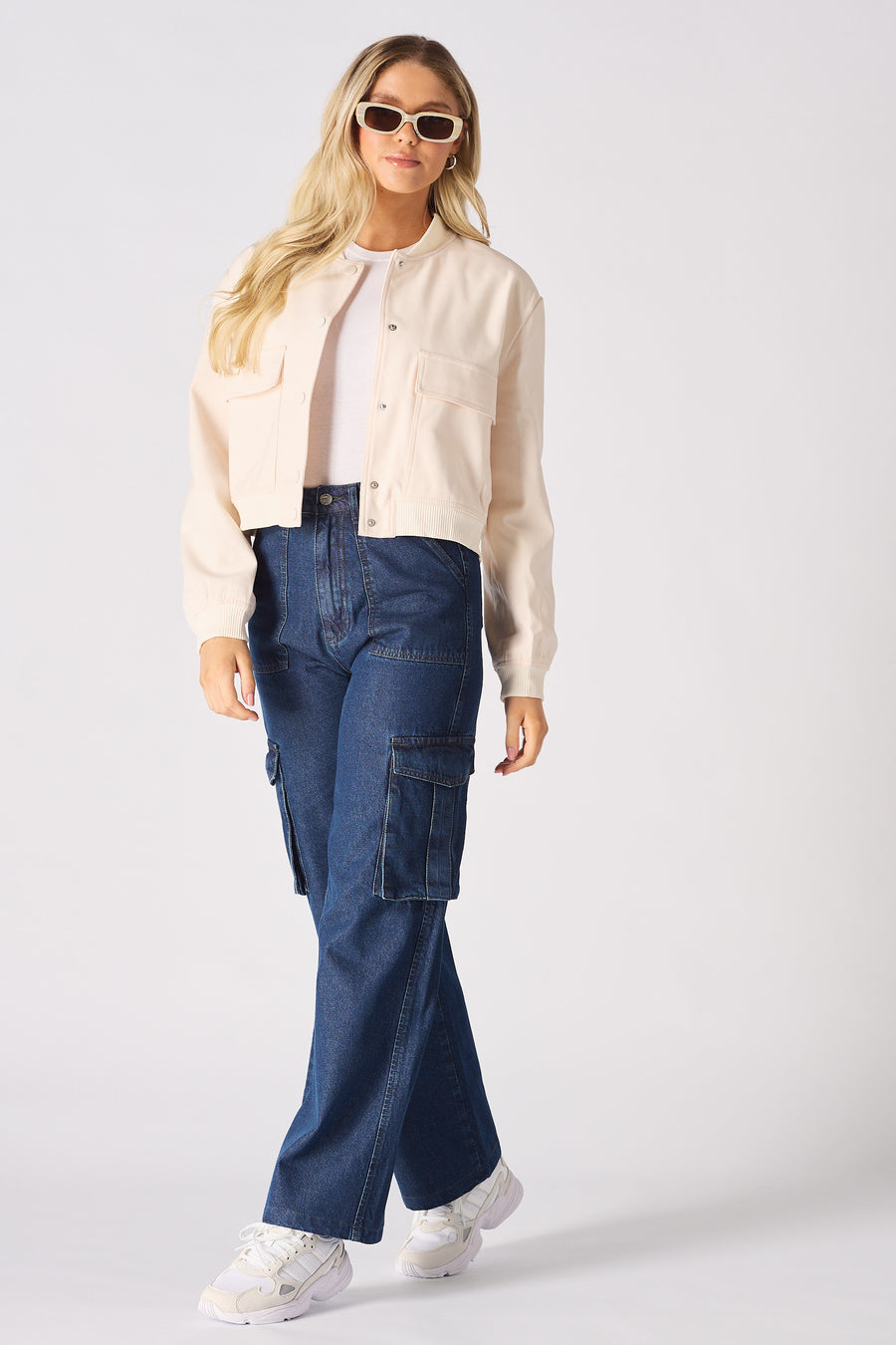 BOMBER JACKET - BEIGE -  Women's Bomber Jackets