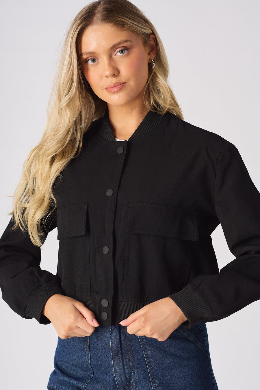 BOMBER JACKET - BLACK -  Women's Bomber Jackets