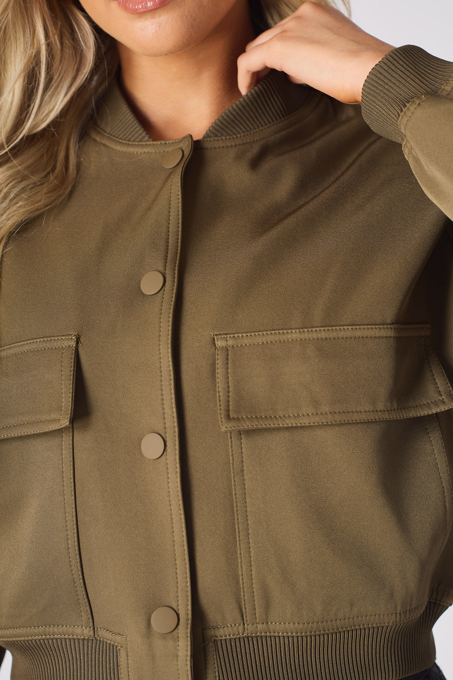 BOMBER JACKET - KHAKI -  Women's Bomber Jackets
