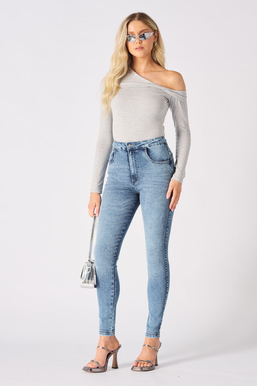 Booni Sculpt High Rise Stretch Skinny Jeans - Light Blue -  Women's Skinny Jeans