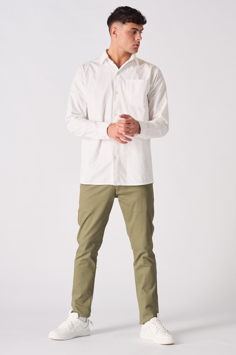 COTTON SHIRT - WHITE -  Men's cotton shirts
