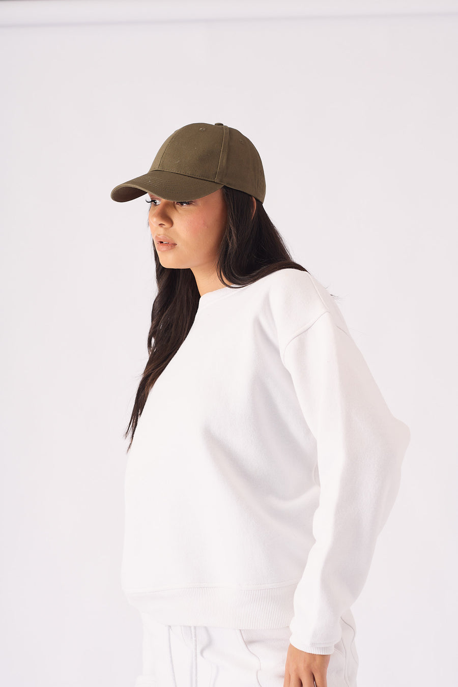 CREW NECK JUMPER - WHITE -  WOMEN'S JUMPERS