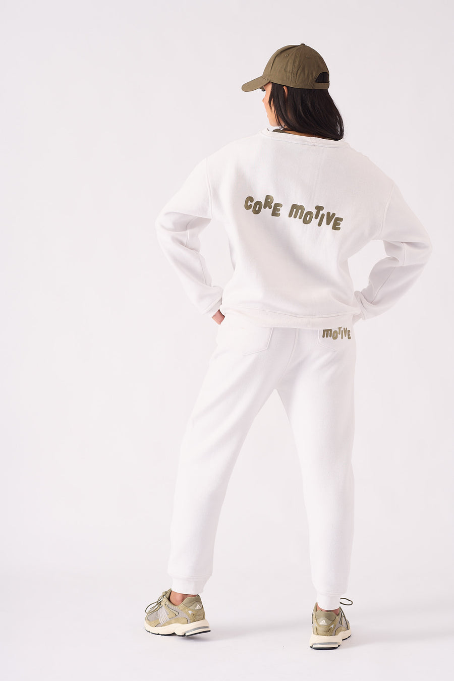CREW NECK JUMPER - WHITE -  WOMEN'S JUMPERS