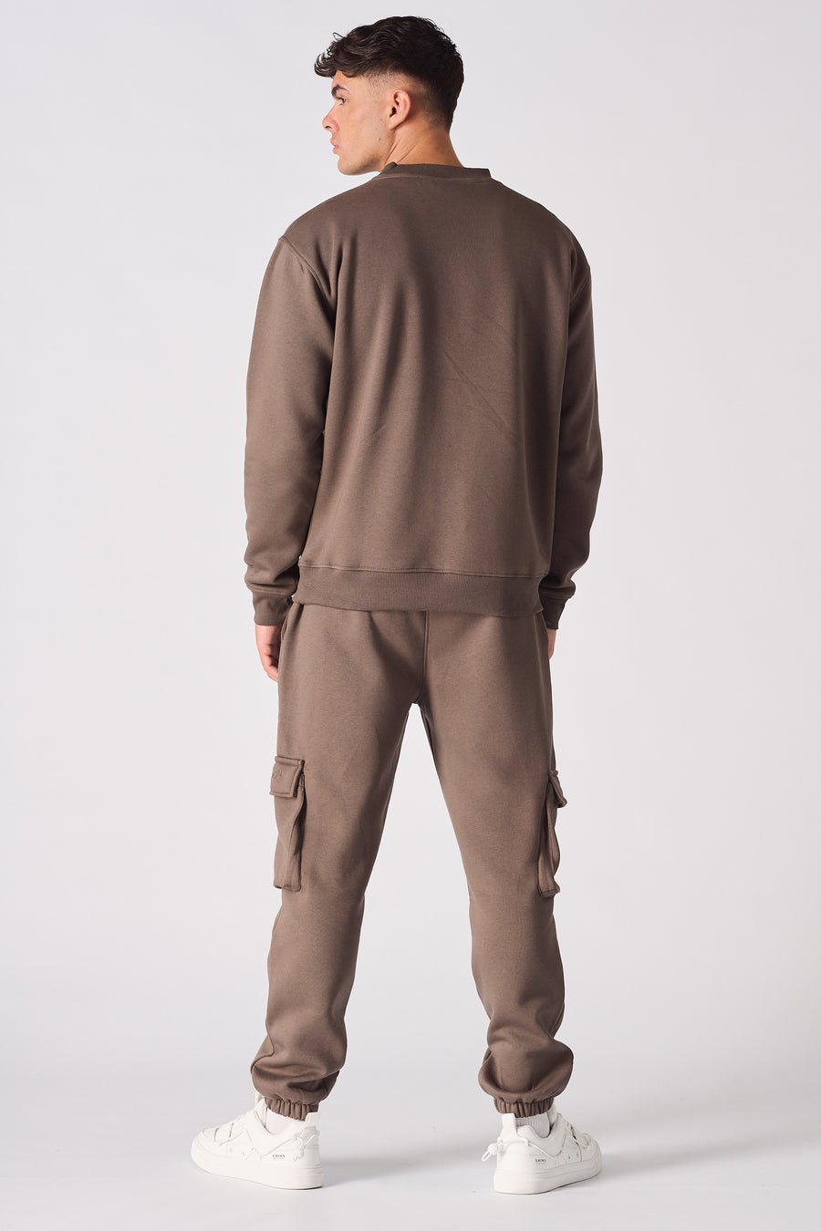 CREW NECK SWEATSHIRT - BROWN -  Men's Sweatshirts