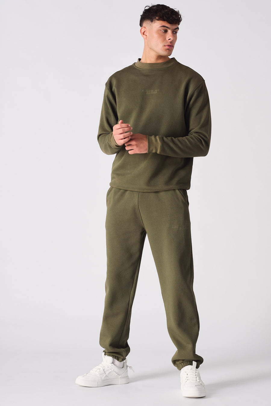 CREW NECK SWEATSHIRT - KHAKI -  Men's Sweatshirts