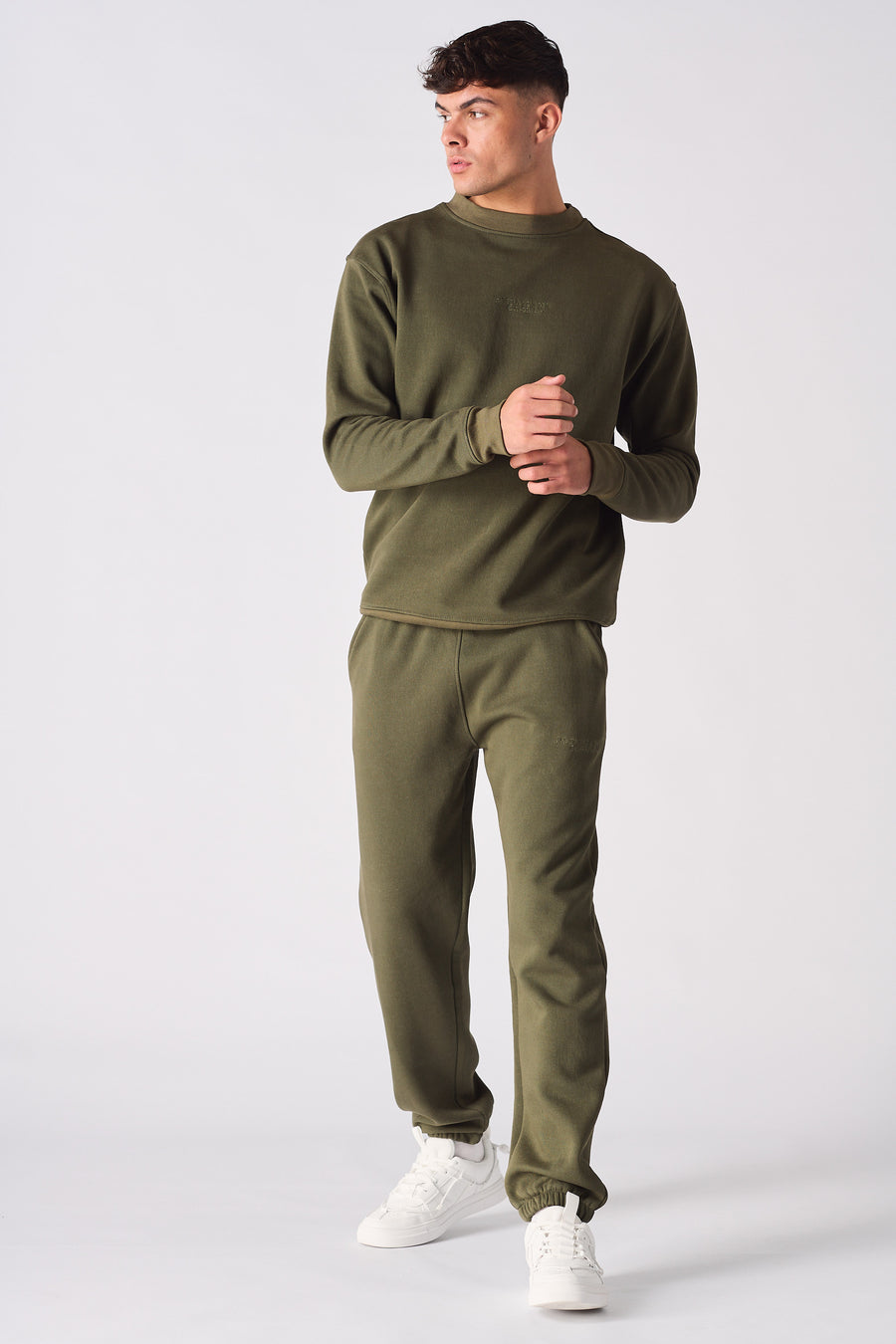 CREW NECK SWEATSHIRT - KHAKI -  Men's Sweatshirts