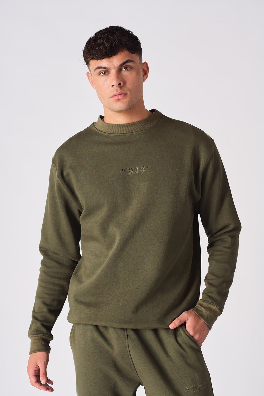 CREW NECK SWEATSHIRT - KHAKI -  Men's Sweatshirts