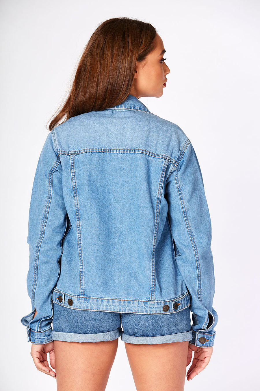 DENIM TRUCKER JACKET - LIGHT BLUE -  Women's Denim Jackets