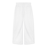 Contrast Wide Leg Joggers - White