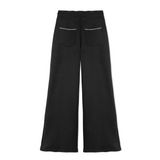 WIDE LEG JOGGERS - BLACK