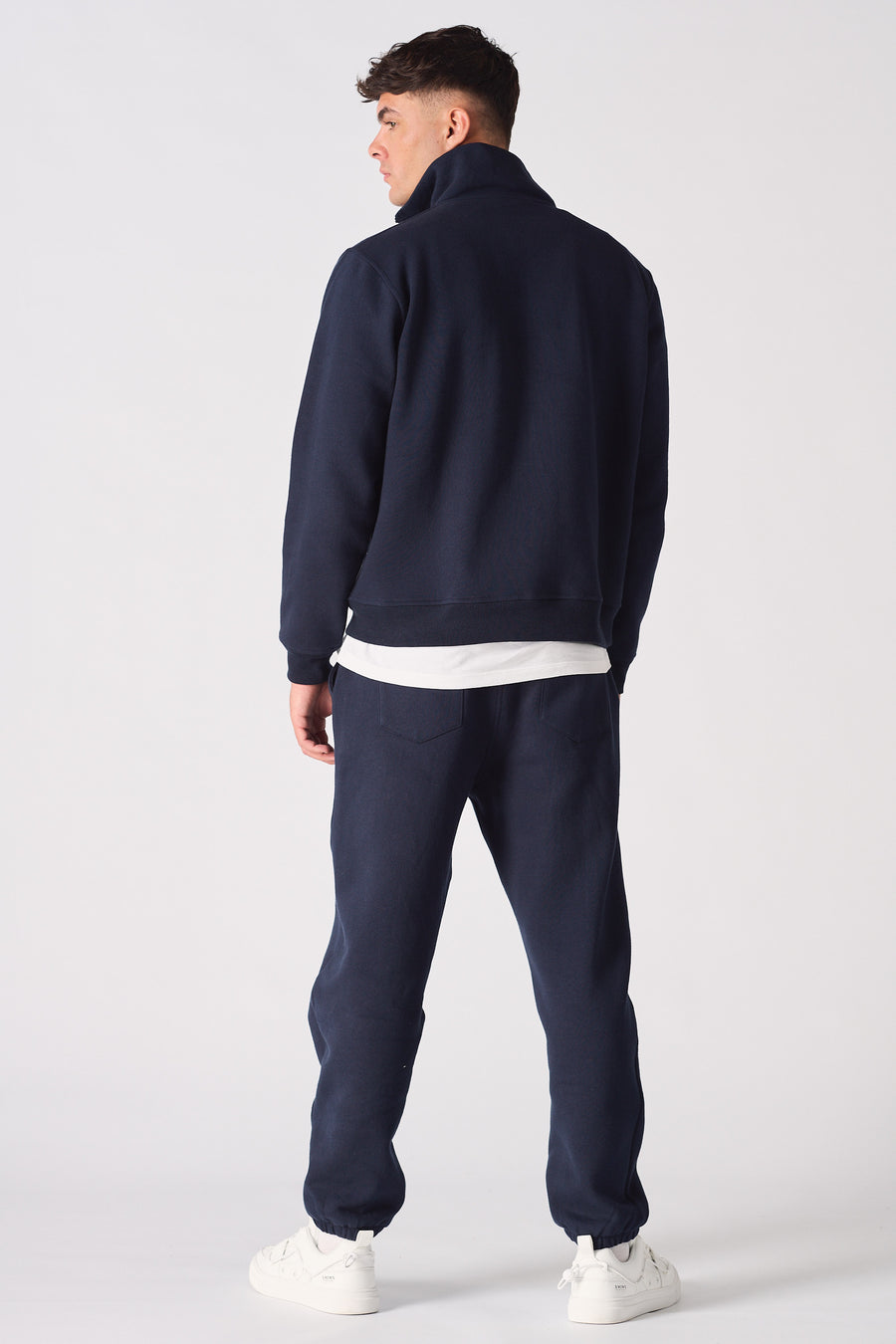 HALF ZIP SWEATSHIRT - NAVY BLUE -  Men's Sweatshirts