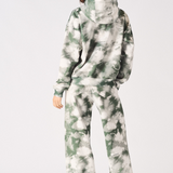 TIE DYE PULLOVER HOODIE - DARK GREEN