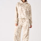 REGULAR TIE DYE PULLOVER HOODIE - BEIGE