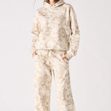 REGULAR TIE DYE PULLOVER HOODIE - BEIGE