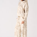 TIE DYE WIDE LEG JOGGER - BEIGE