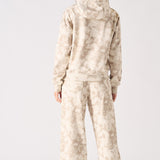 TIE DYE WIDE LEG JOGGER - BEIGE