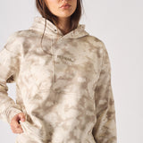 REGULAR TIE DYE PULLOVER HOODIE - BEIGE